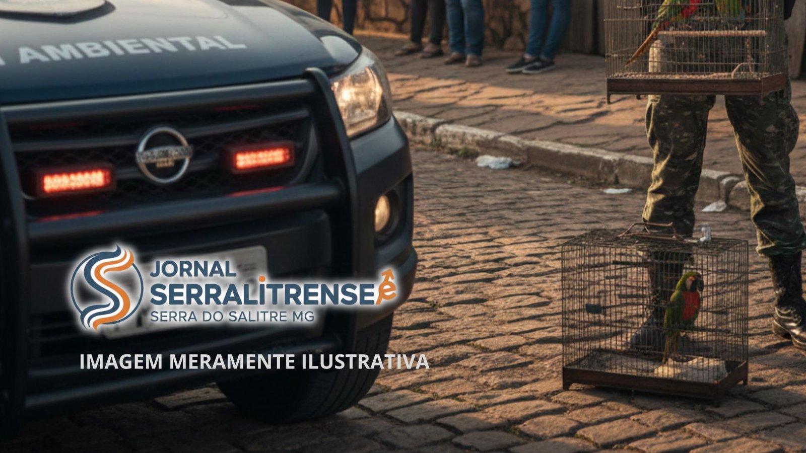 POLÍCIA AMBIENTAL APREENDE AVES SILVESTRES EM CATIVEIRO NO CENTRO DE SERRA DO SALITRE