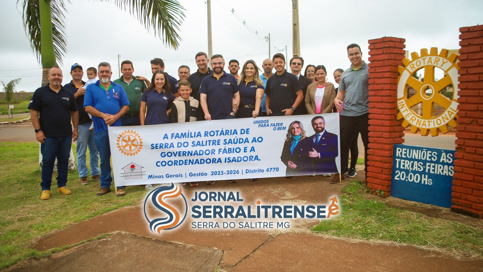 GOVERNADOR DO DISTRITO 4770 VISITA SERRA DO SALITRE PARA FORTALECER AÇÕES HUMANITÁRIAS