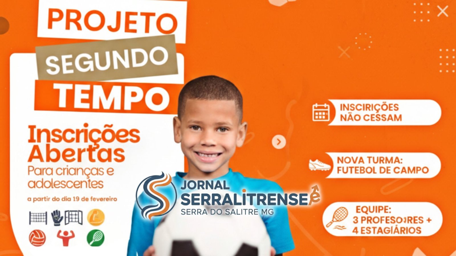 EXPANSÃO DO PROJETO SEGUNDO TEMPO É MARCO NO ESPORTE DE SERRA DO SALITRE E JÁ BENEFICIA CENTENAS DE JOVENS