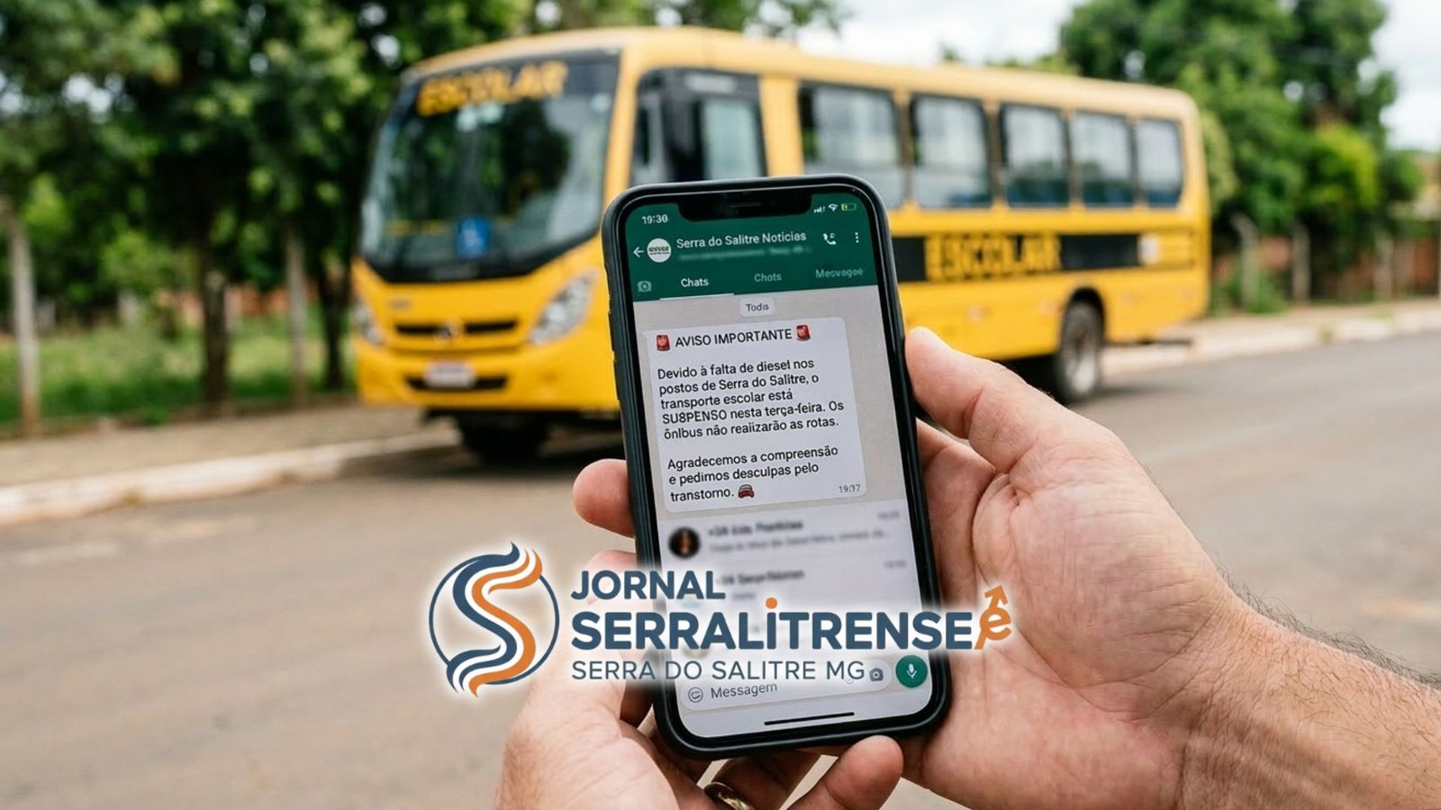 TRANSPORTE ESCOLAR EM SERRA DO SALITRE SEGUE OPERANDO NORMALMENTE