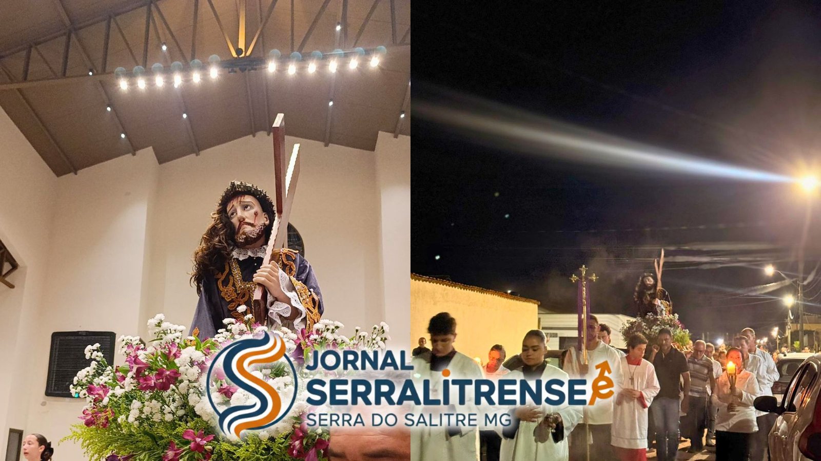 SEGUNDA-FEIRA SANTA EM SERRA DO SALITRE: PROCISSÃO DO SENHOR DOS PASSOS MARCA NOITE DE PENITÊNCIA E FÉ