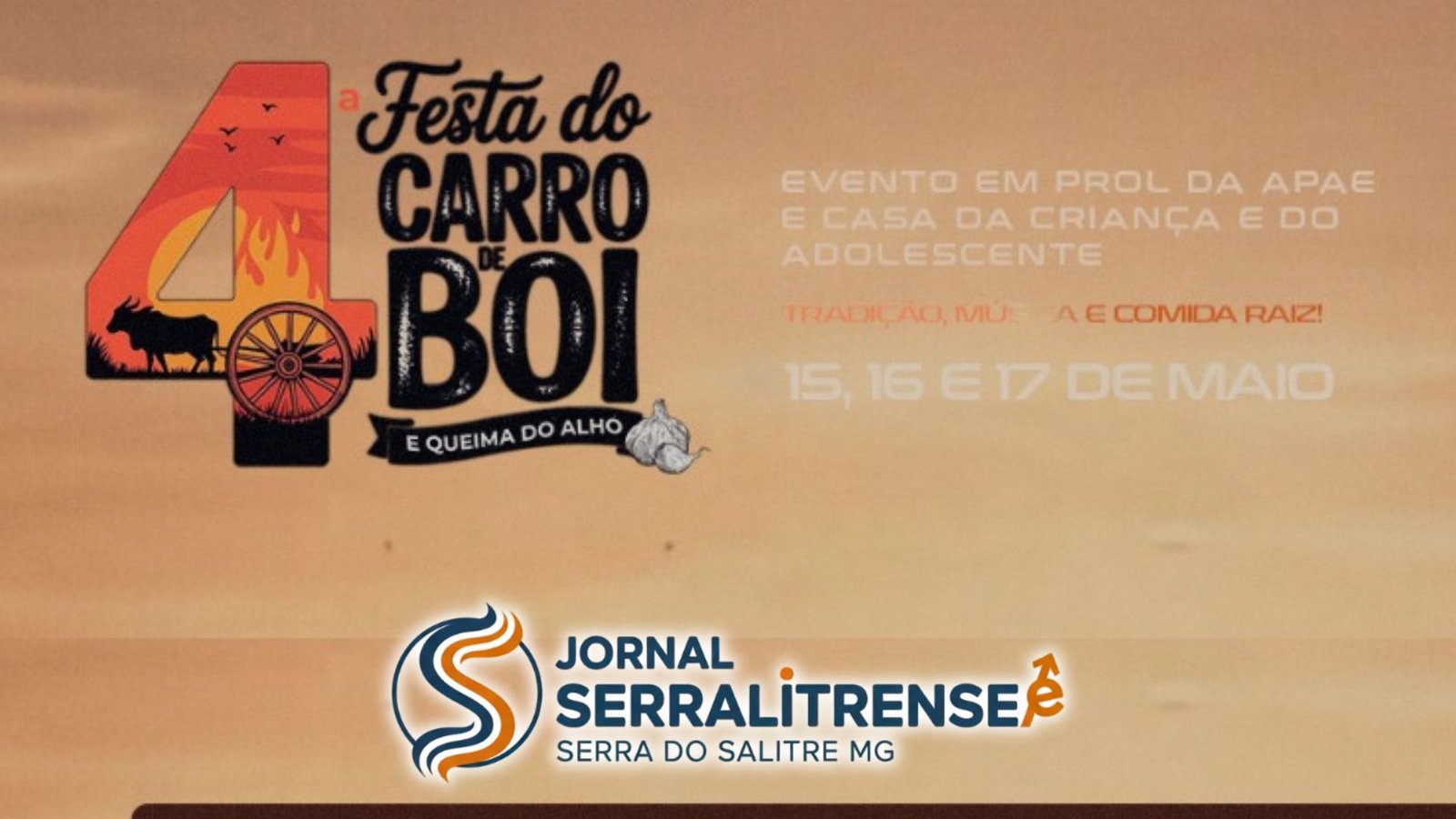 SERRA DO SALITRE REALIZA 4ª FESTA DO CARRO DE BOI E QUEIMA DO ALHO EM PROL DE ENTIDADES SOCIAIS