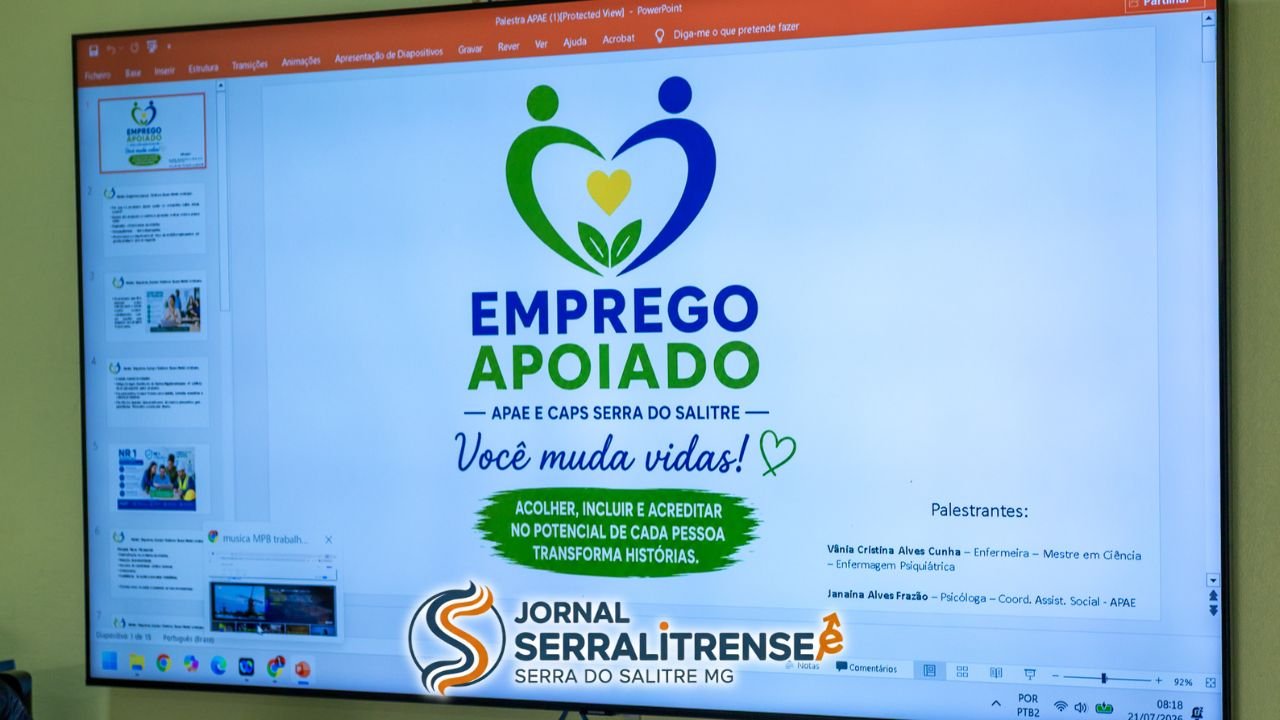 APAE E CAPS DE SERRA DO SALITRE PROMOVEM PALESTRA SOBRE EMPREGO APOIADO E INCLUSÃO NO MERCADO DE TRABALHO