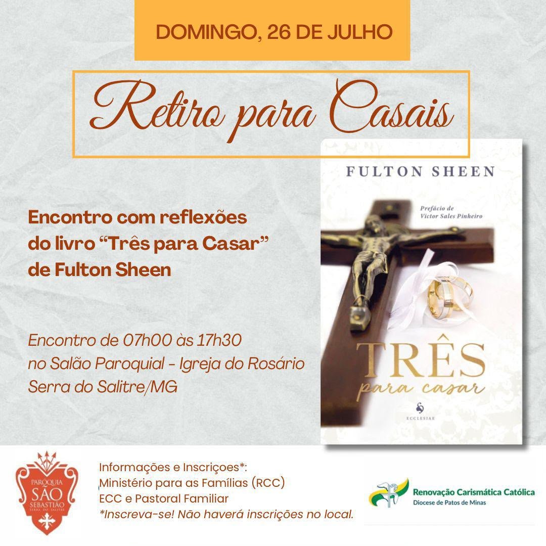 SERRA DO SALITRE RECEBE RETIRO PARA CASAIS BASEADO EM FULTON SHEEN