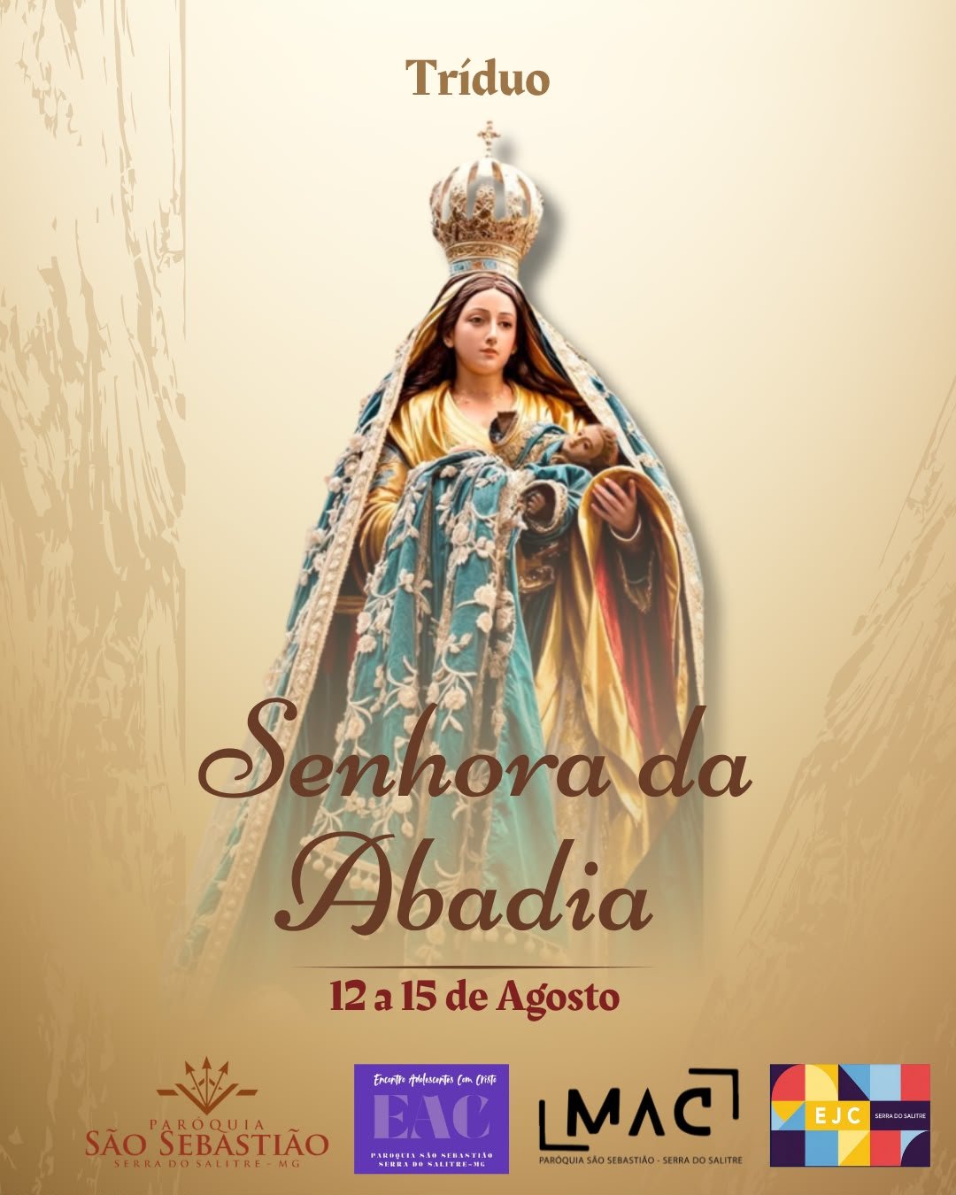 Confira todos os horários de missas, procissão, quermesses, show ao vivo e almoço festivo.