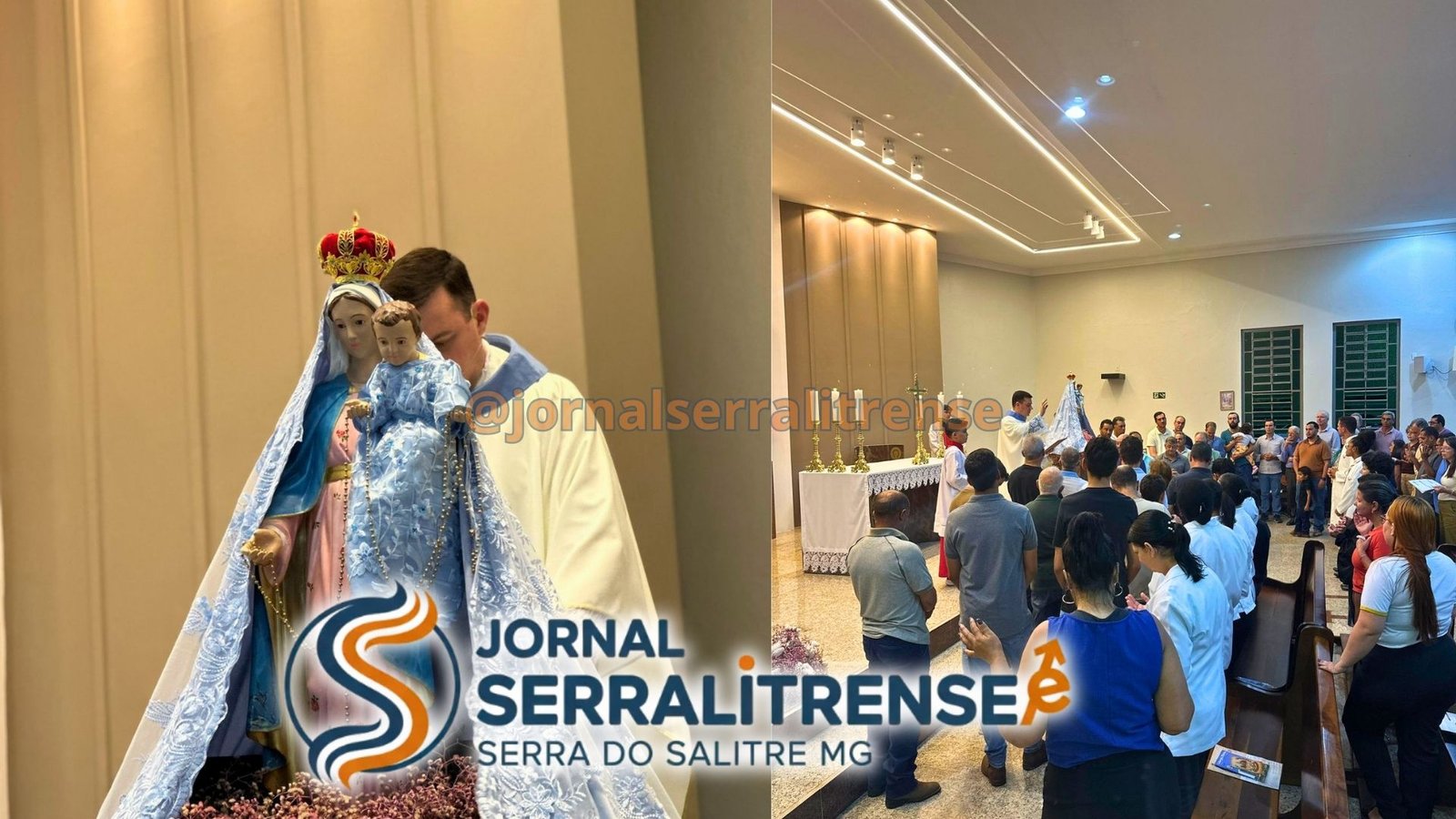 Novenário Encanta Fiéis na Igreja do Rosário com Bênção Especial à Safra de Café e Multidão em Oração.