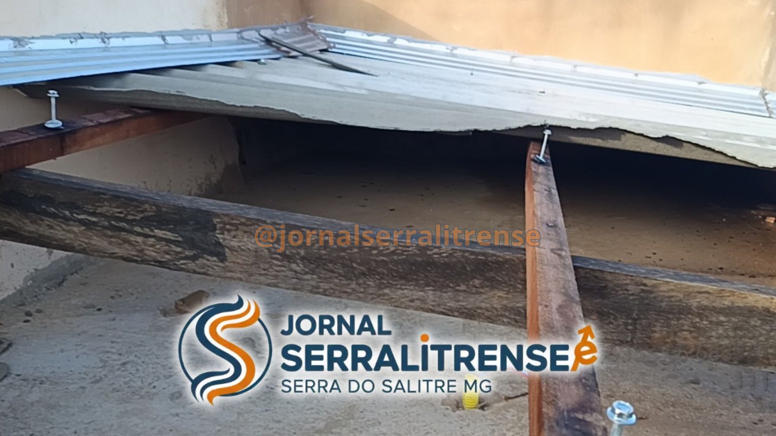 Chuva intensa e forte vendaval causam estragos em Serra do Salitre